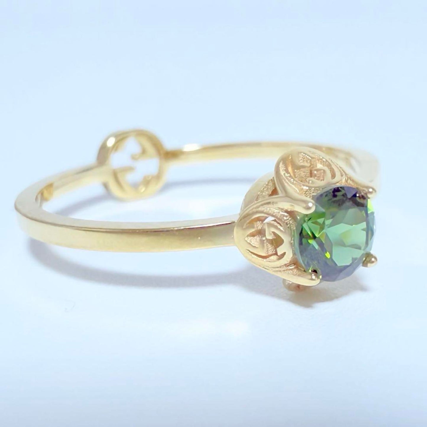 Gucci Women's and Men's Rings Tourmaline K18 Yellow Gold