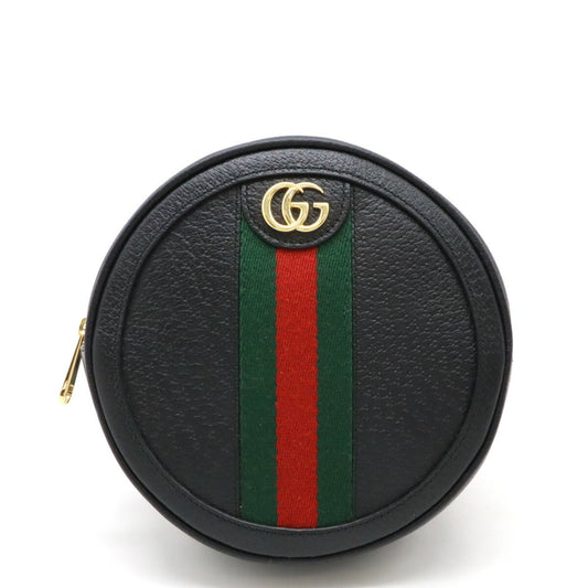 GUCCI Ophidia Sherry Line GG Marmont Round Backpack Rucksack Leather Black 598661