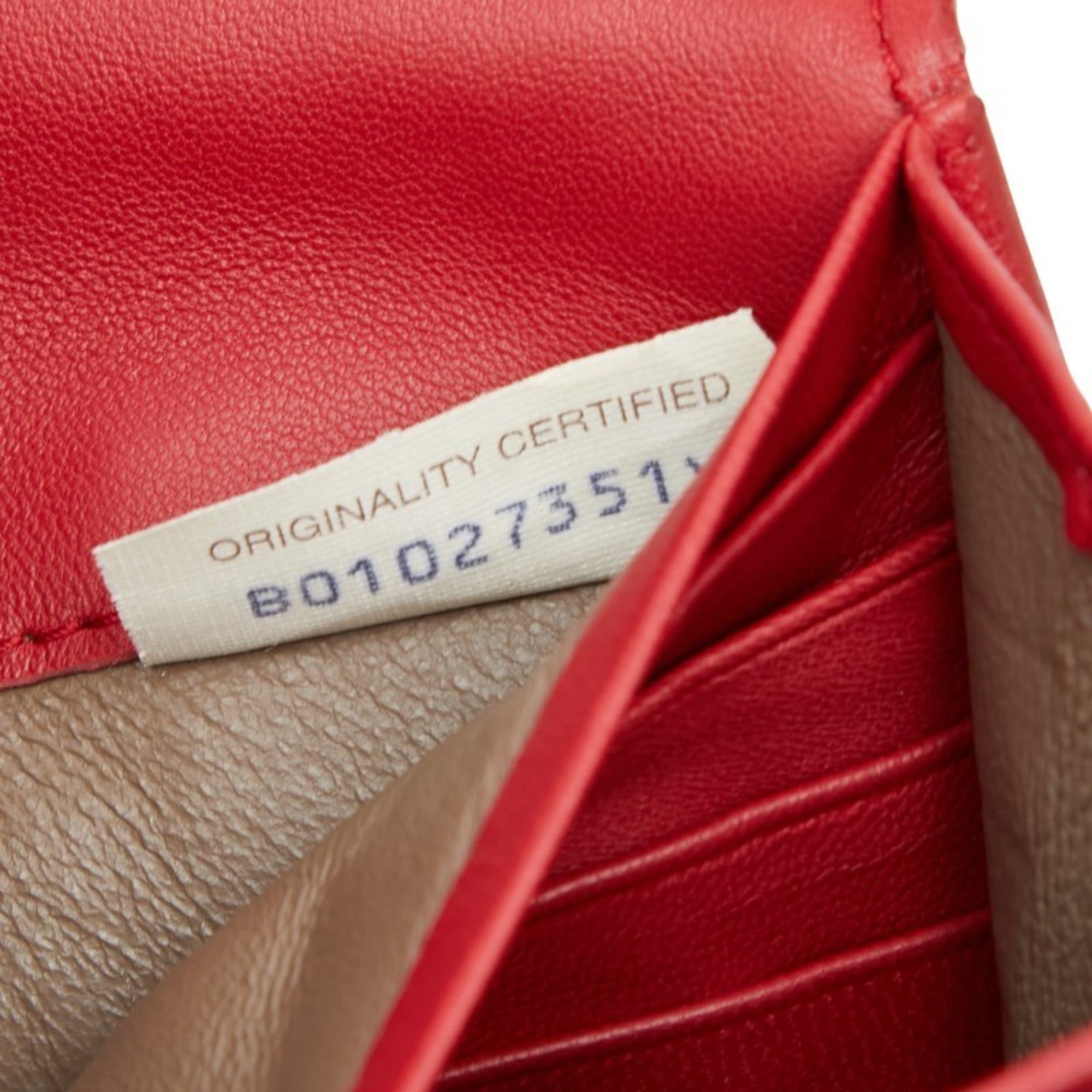 Bottega Veneta Intrecciato Long Wallet Red Leather Women's BOTTEGAVENETA