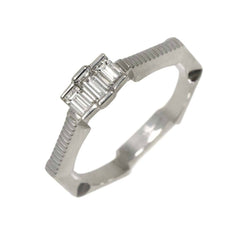 Gucci Link to Love Ring with Diamonds, 18K White Gold (750) — Like New