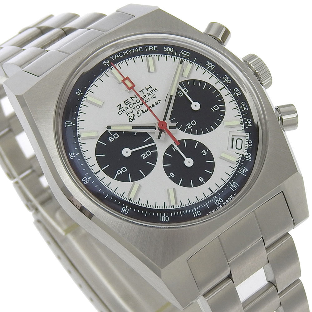 Zenith Chronomaster Revival El Primero Watch 50th Anniversary Limited Edition Model 03.A384.400 Stainless Steel Automatic Chronograph White Dial Men's — Very Good