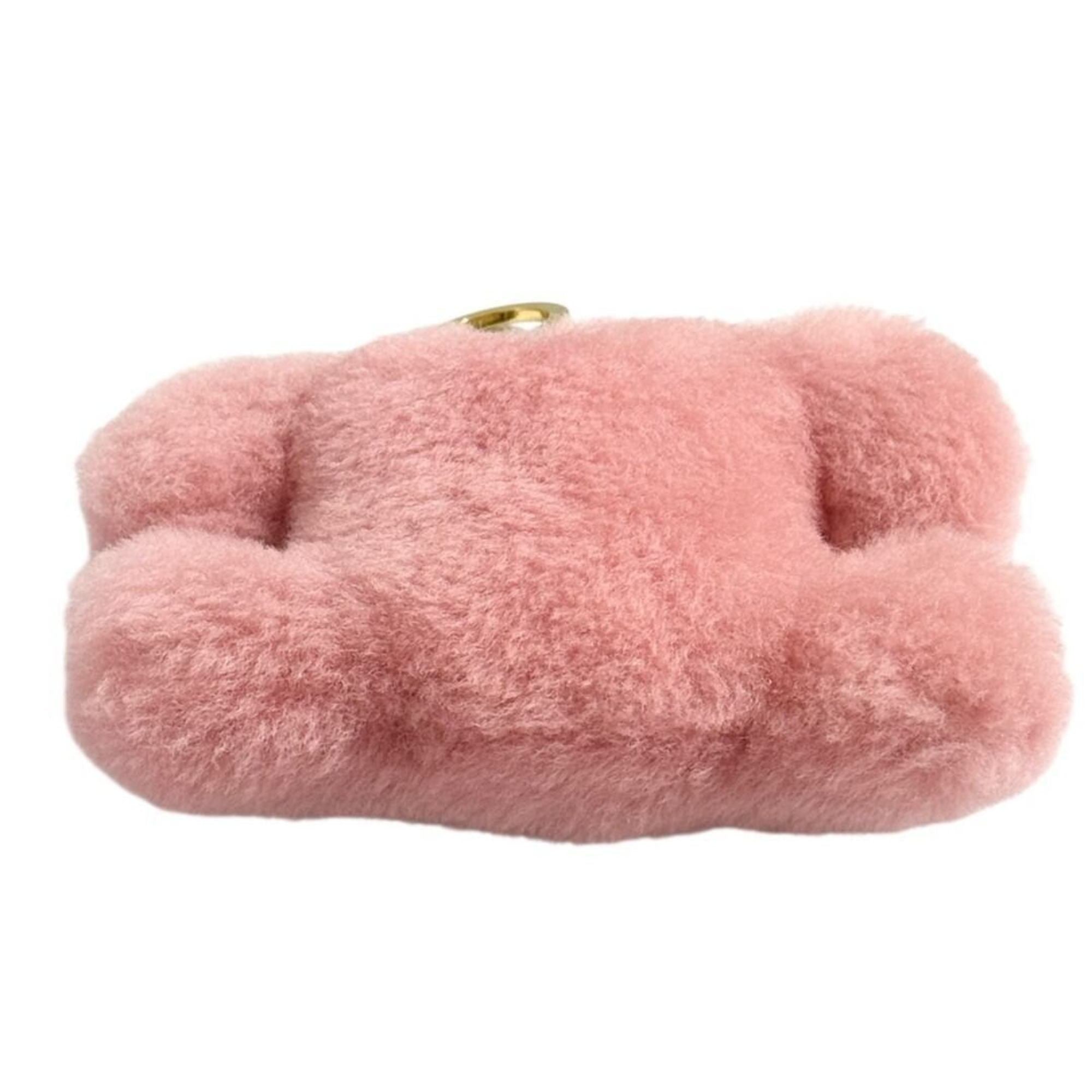 Celine Women's Triomphe Pom-Pom Bag Charm in Pink