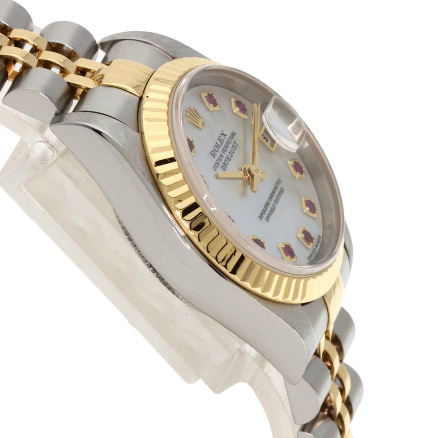 Rolex 79173NGR Datejust 10-Piece Ruby Watch in Stainless Steel/SSx18KYG/18KYG Women's