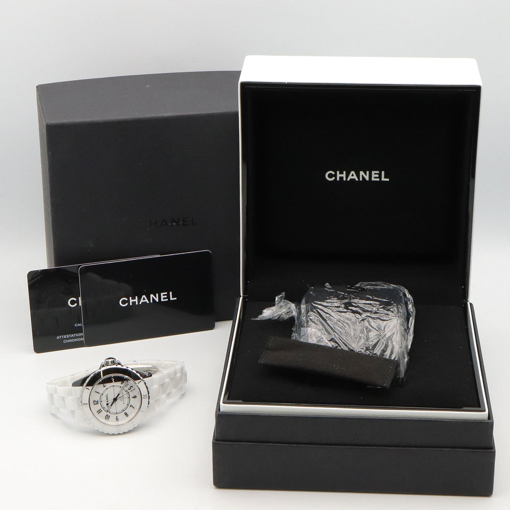 Chanel J12 Paradox Caliber 12.1 Watch, Ceramic, Men's, White/Black, H6515 — Very Good