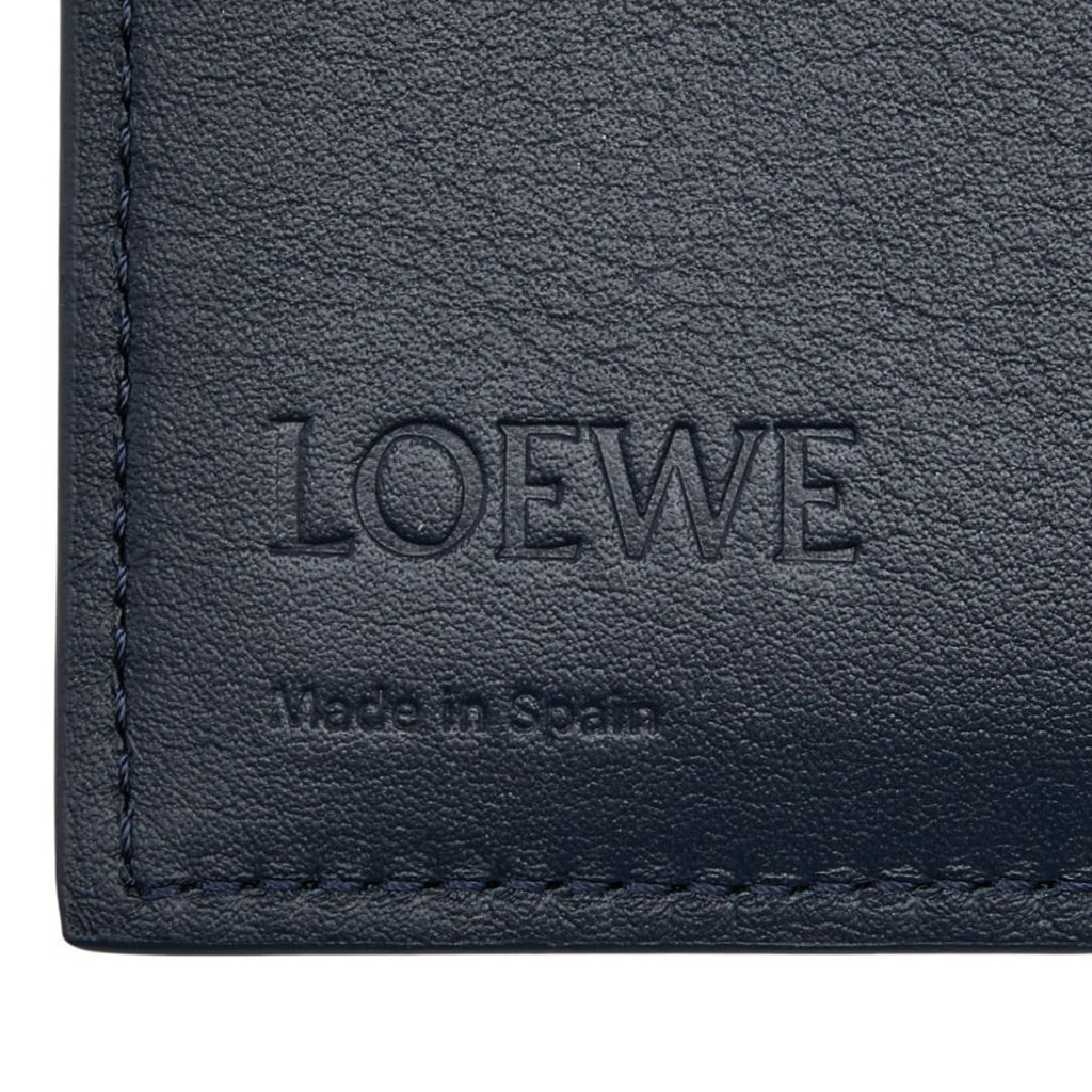 LOEWE Anagram Trifold Wallet, Navy Leather, Women's