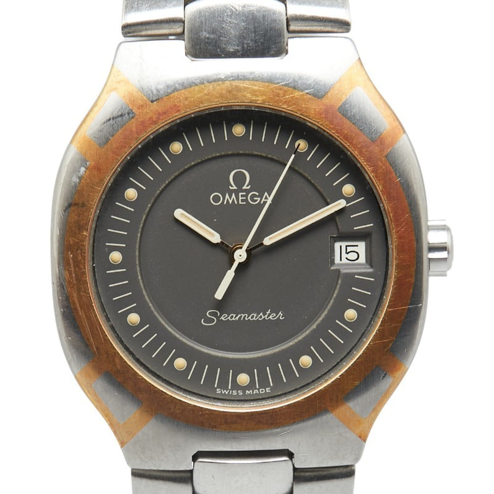OMEGA Seamaster Polaris Watch Quartz Grey Dial Stainless Steel Men's — Good