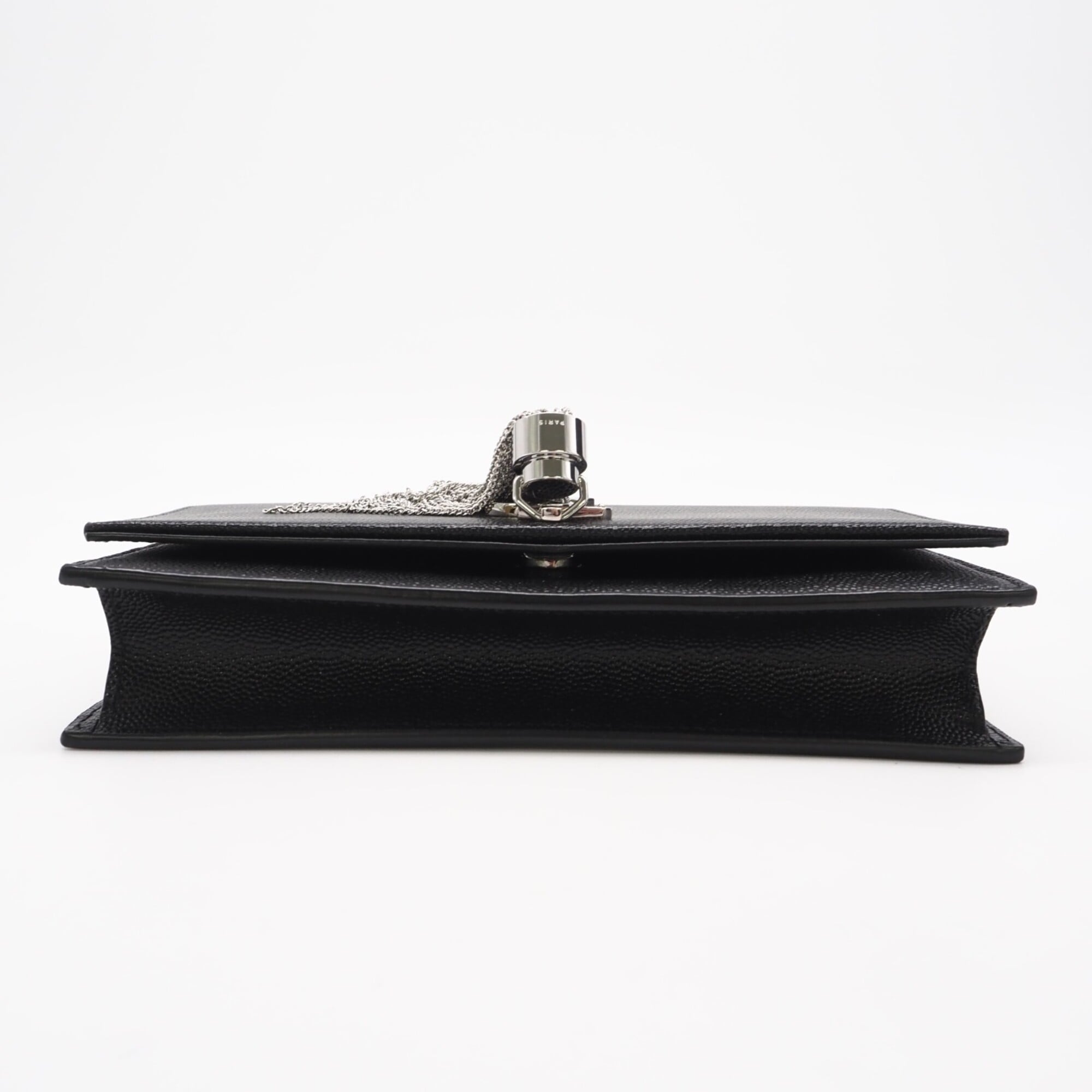 YVES SAINT LAURENT Kate Tassel Small Chain Wallet 452159 Shoulder Bag Black Silver Leather Women's — New - Store Return