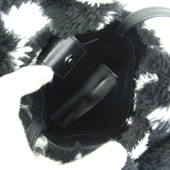 Balenciaga Everyday Phone Holder 596564 Women's Leather,Faux Fur Handbag,Shoulder Bag Black,White — Like New