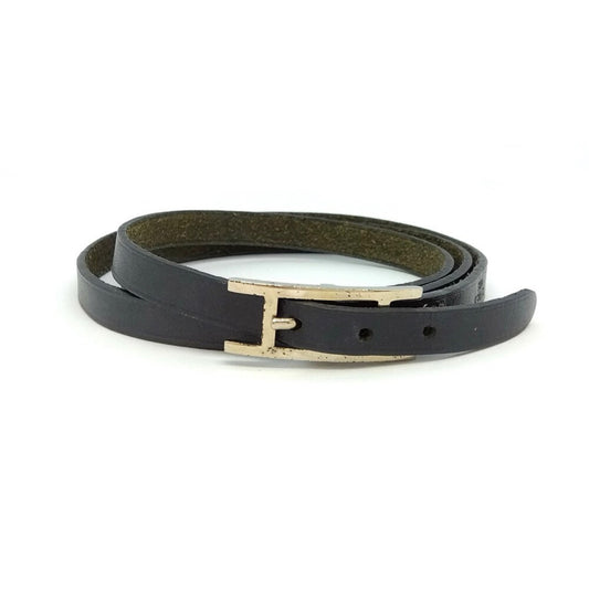 Hermes Hermès Api 3 Long Bracelet in Black Leather