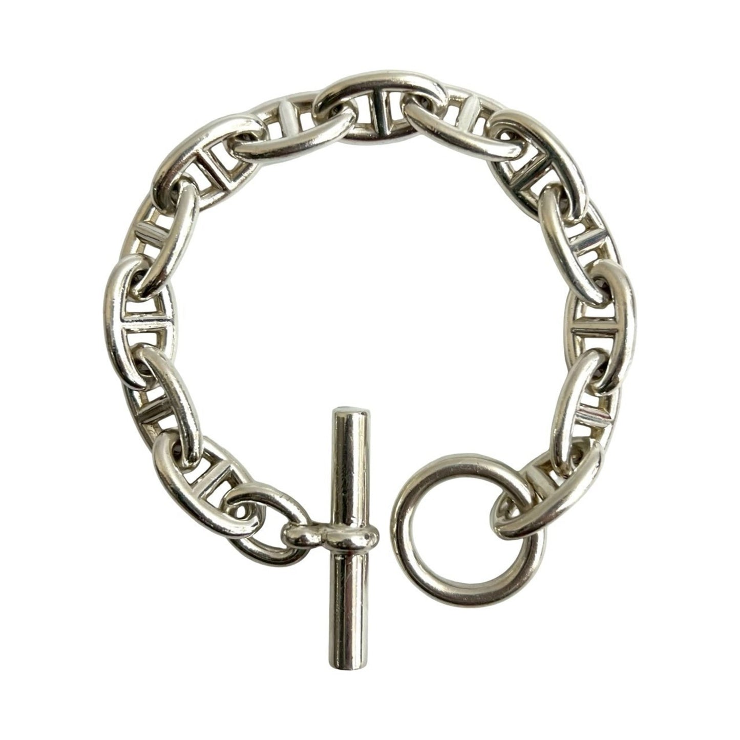 HERMES Chaine d'Ancre GM 13-link Sterling Silver 925 Chain Bracelet, 31907