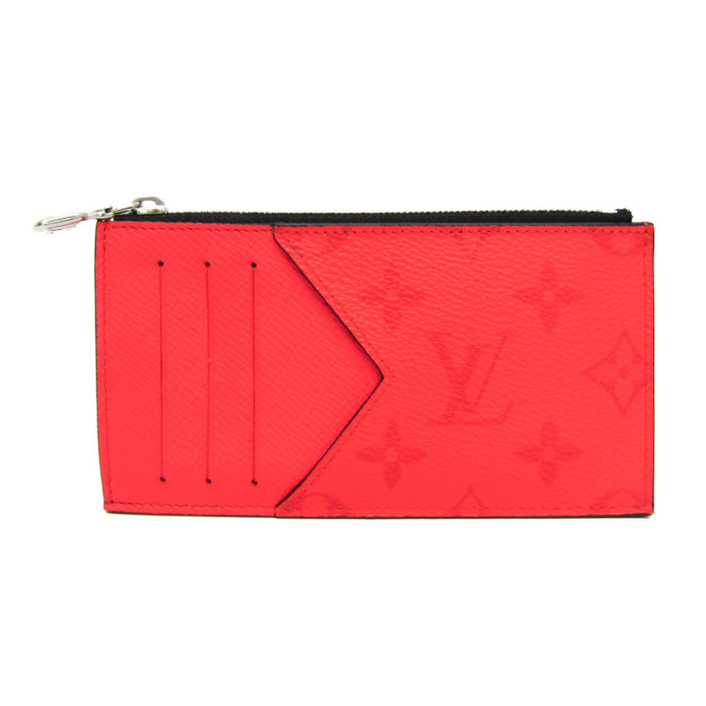 Louis Vuitton Taigarama Coin Card Holder M30829 Women,Men Taigarama Coin Purse/coin Case Red Color