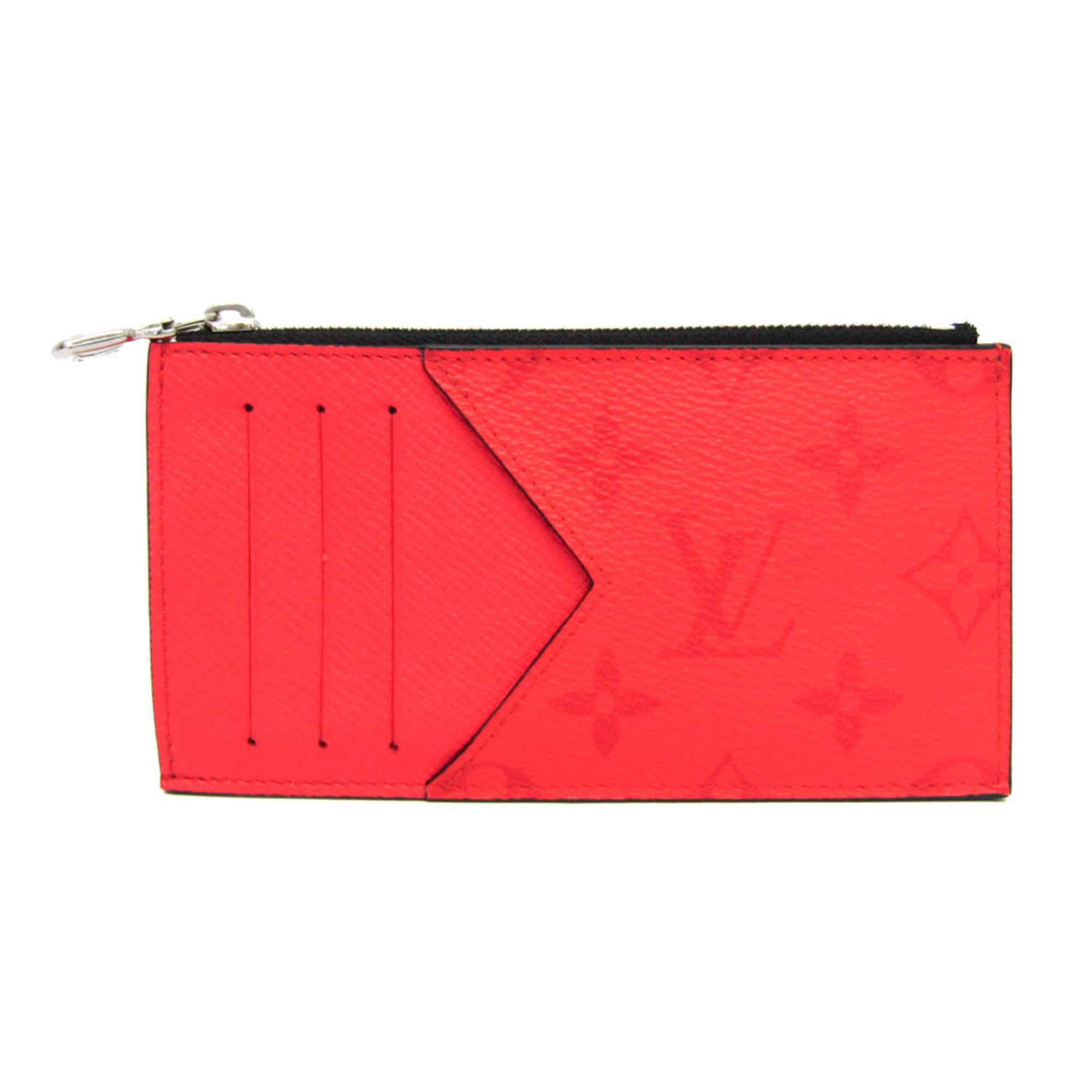 Louis Vuitton Taigarama Coin Card Holder M30829 Women,Men Taigarama Coin Purse/coin Case Red Color