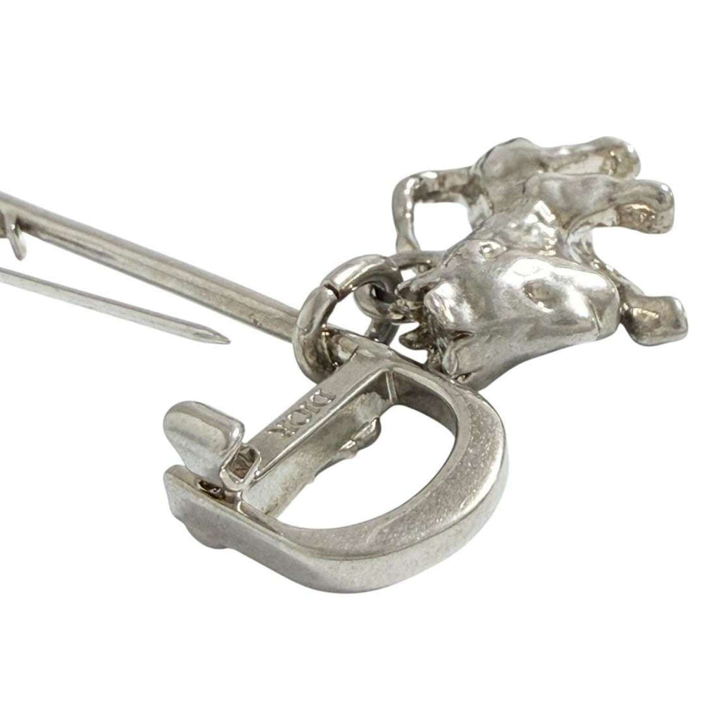 Christian Dior Dior Men's CD Lion Pin Brooch, Silver — Like New