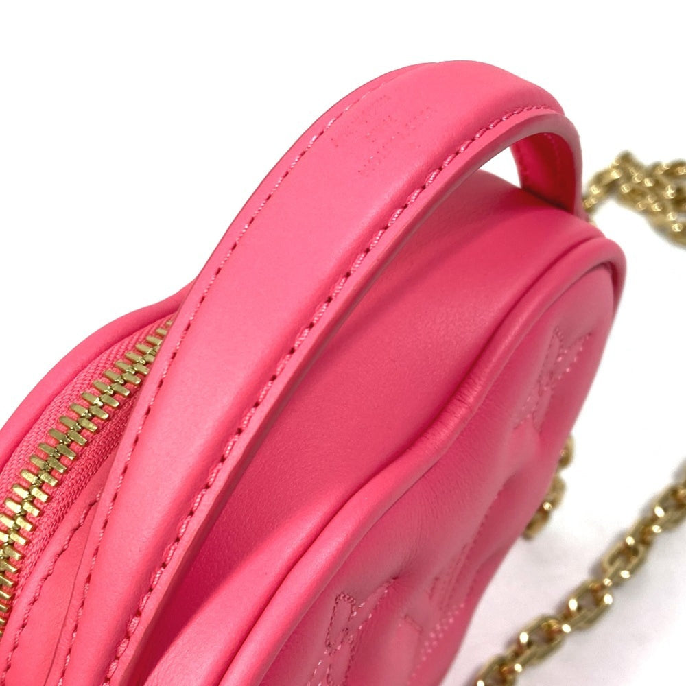 LOUIS VUITTON M81893 Monogram Bubblegram Pop My Heart Pouch Chain 2-Way Bag Handbag/Shoulder Leather Women's Dragon Fruit Pink Like New — Like New
