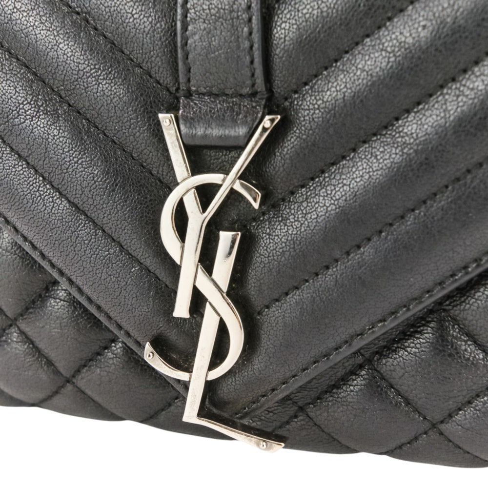 Yves Saint Laurent SAINT LAURENT PARIS Classic Small Satchel Leather Shoulder Bag 428125 Black Women's — Like New