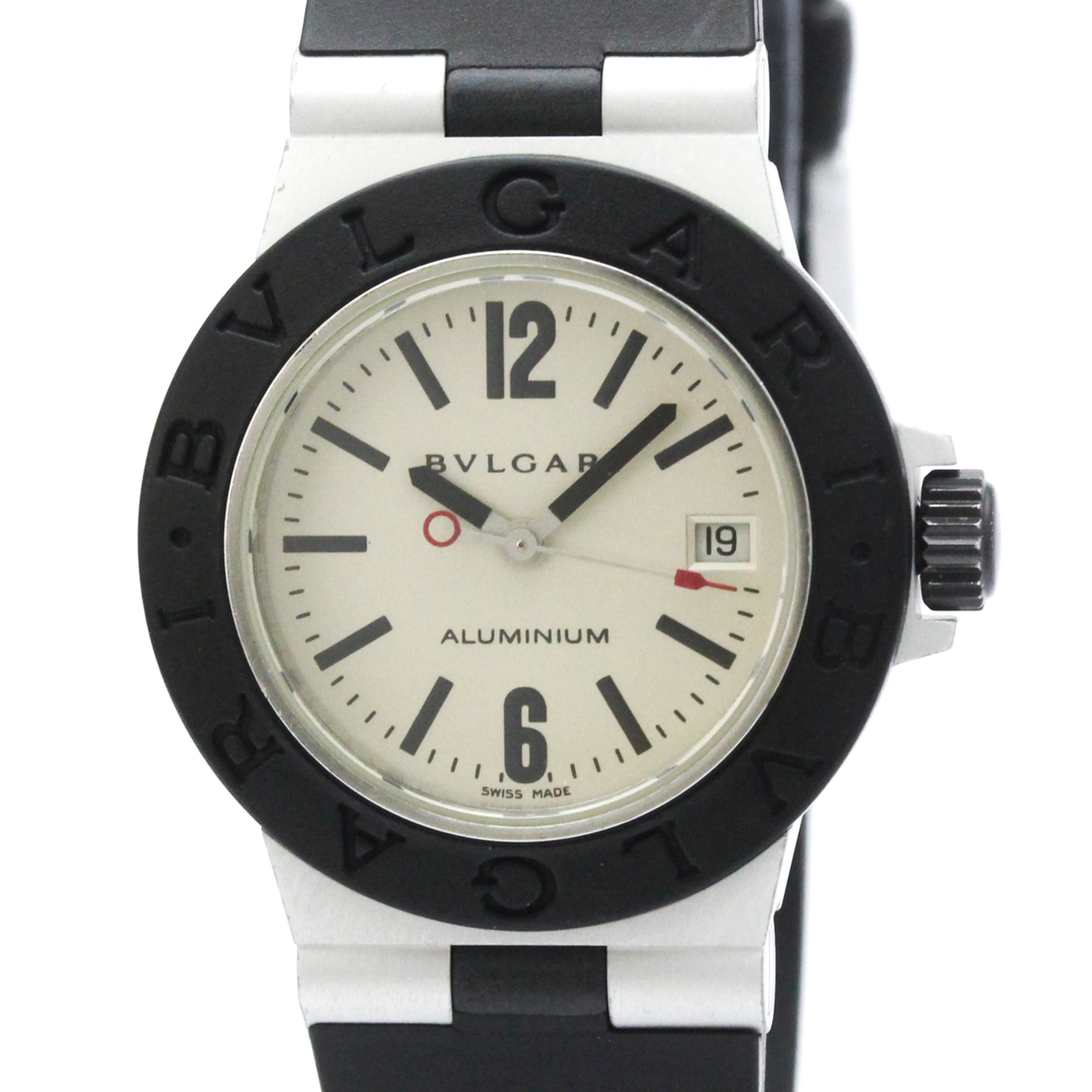 BVLGARI Aluminum Rubber Quartz Ladies Watch AL29A — Very Good
