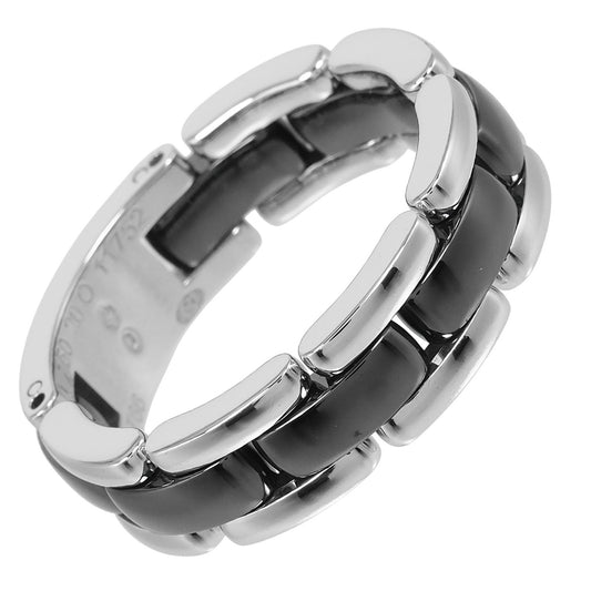 CHANEL Ultra Ring, Size 25.5, 18K White Gold and Ceramic, Approx. 12.7g