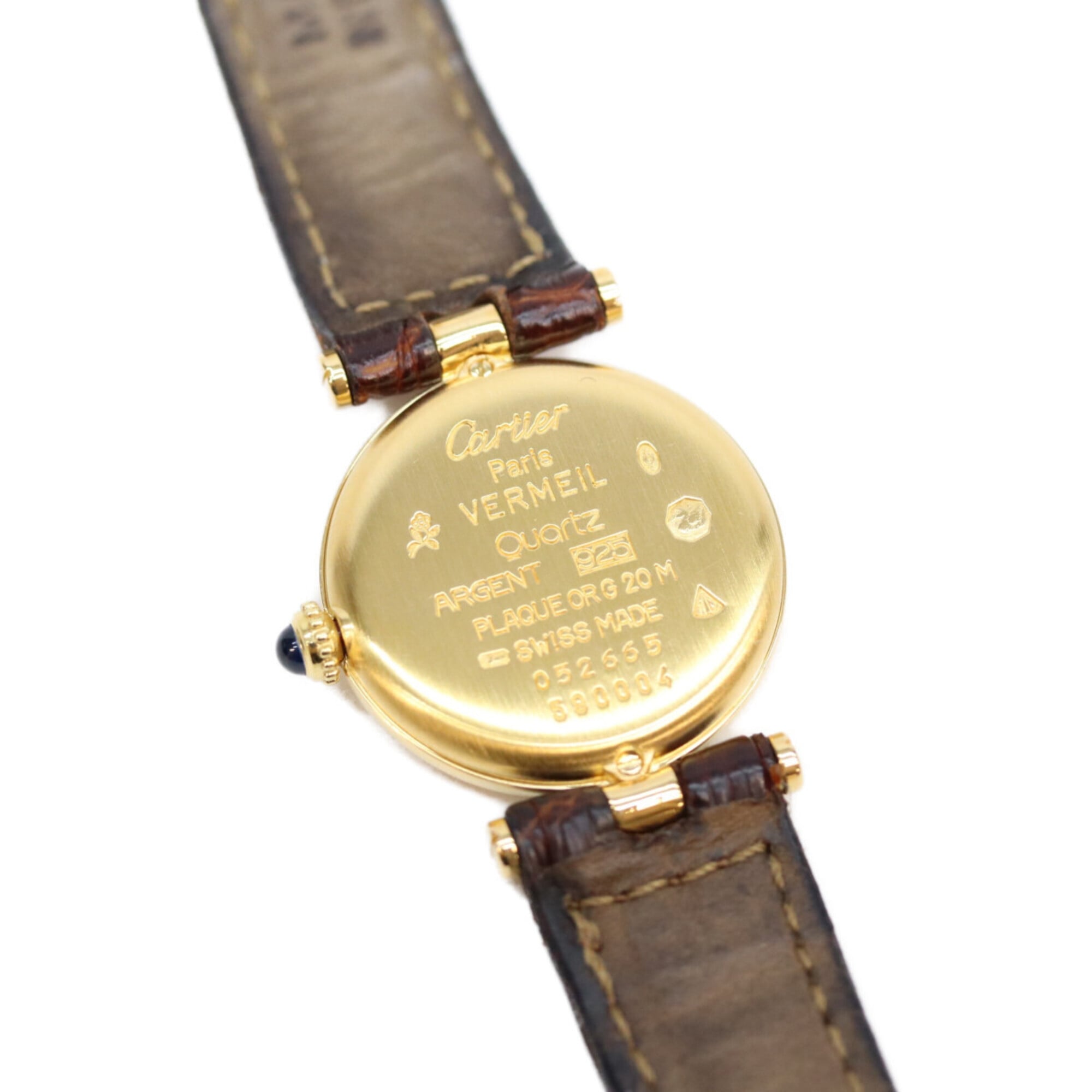 Cartier Must Vendôme SM Vermeil Quartz Watch with Roman Numerals, Gold and Ivory Dial, Ladies' — Very Good