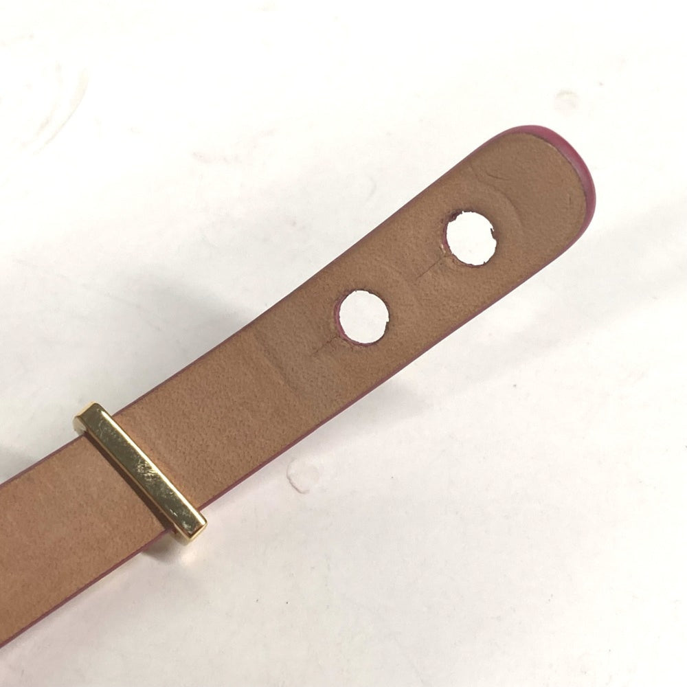 Salvatore Ferragamo Double Gancini Bracelet Leather Women's Pink M-240910-5 — Like New