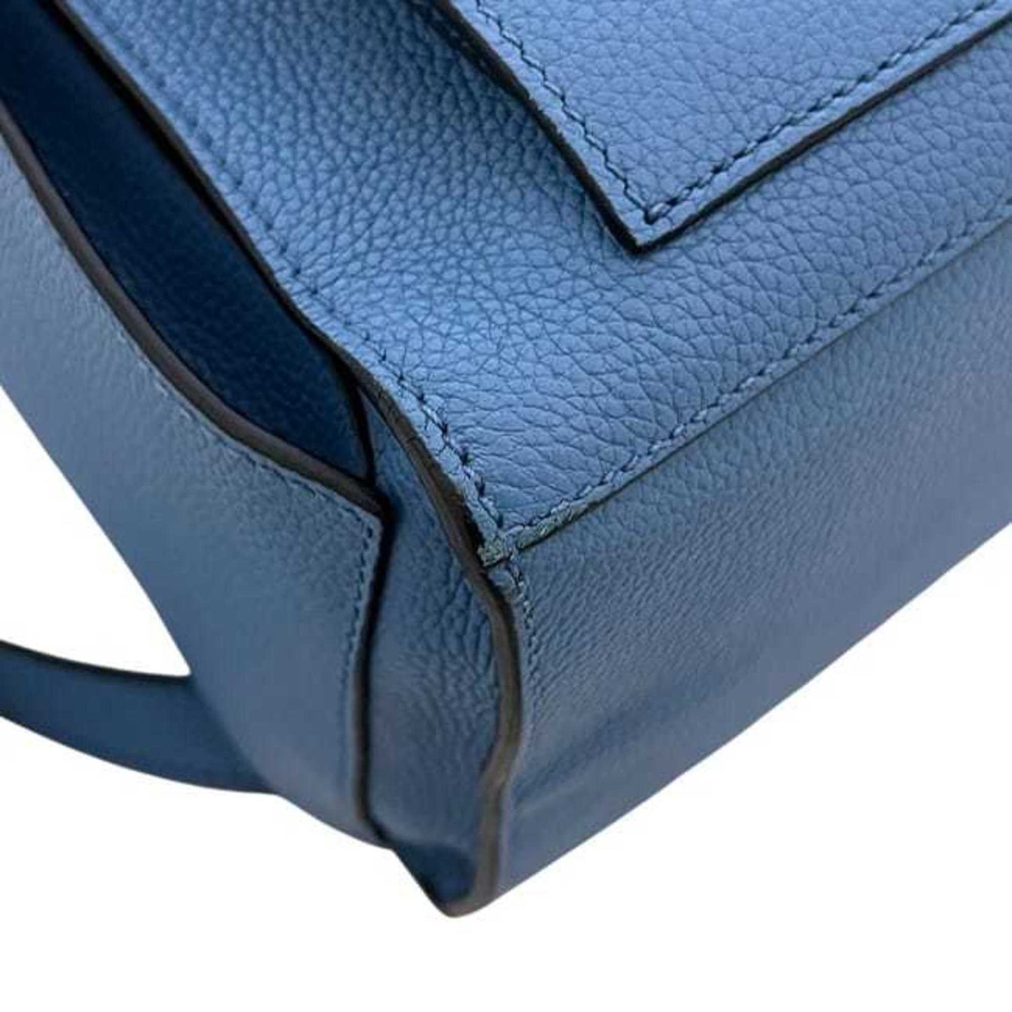 Prada Backpack f-24519 Light Blue 2VZ040 Leather Vitello Dino 56 10 PRADA Rucksack Triangular Plate Bag Men's Women's