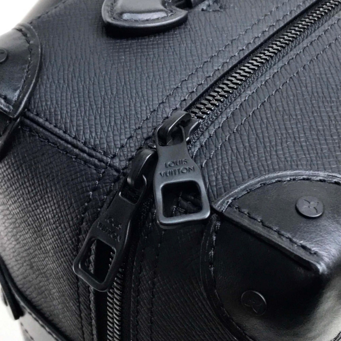 LOUIS VUITTON M30337 Taiga Rainbow Soft Trunk Backpack PM, Leather, Men's, Black