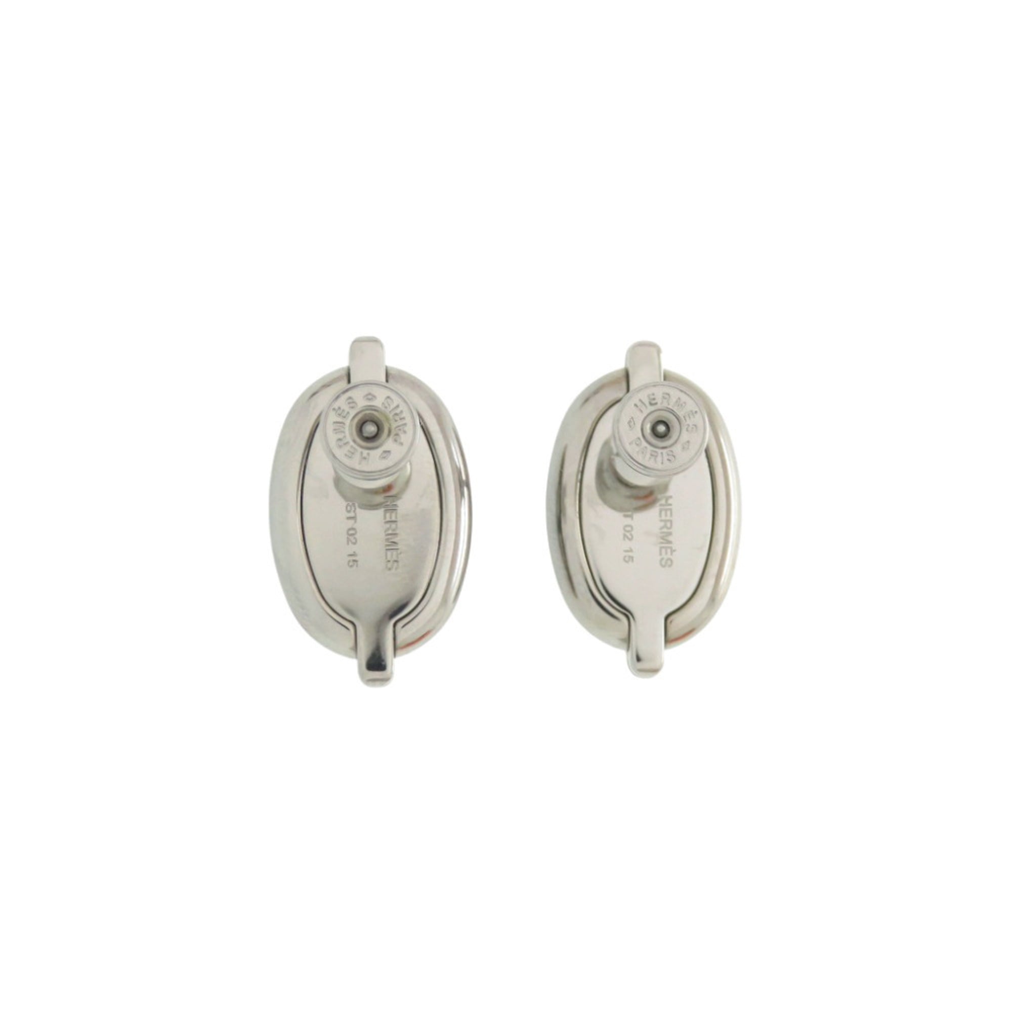 Hermes Mini Maillon Earrings, Metal, Black, 0274HERMES — New - Store Return