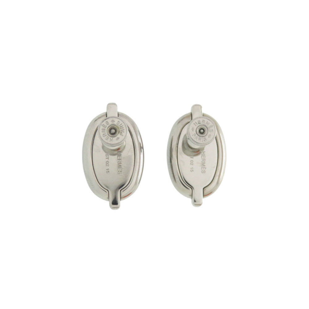 Hermes Mini Maillon Earrings, Metal, Black, 0274HERMES — New - Store Return
