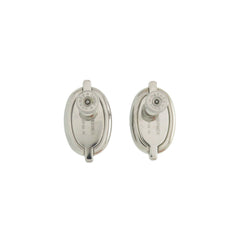 Hermes Mini Maillon Earrings, Metal, Black, 0274HERMES — New - Store Return