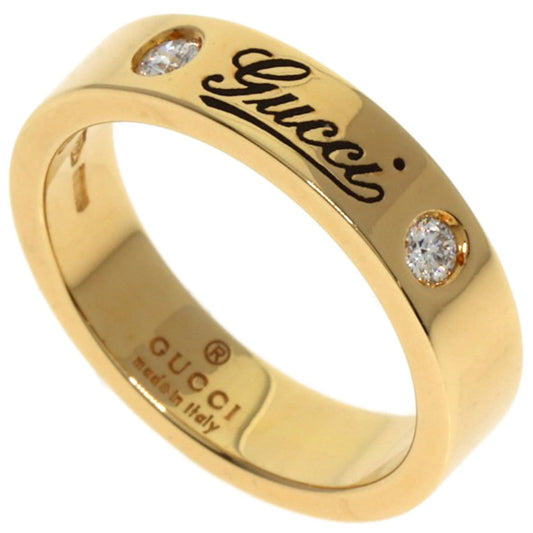 Gucci Icon Print 2-Piece Diamond #5 Ring in 18K Yellow Gold for Women