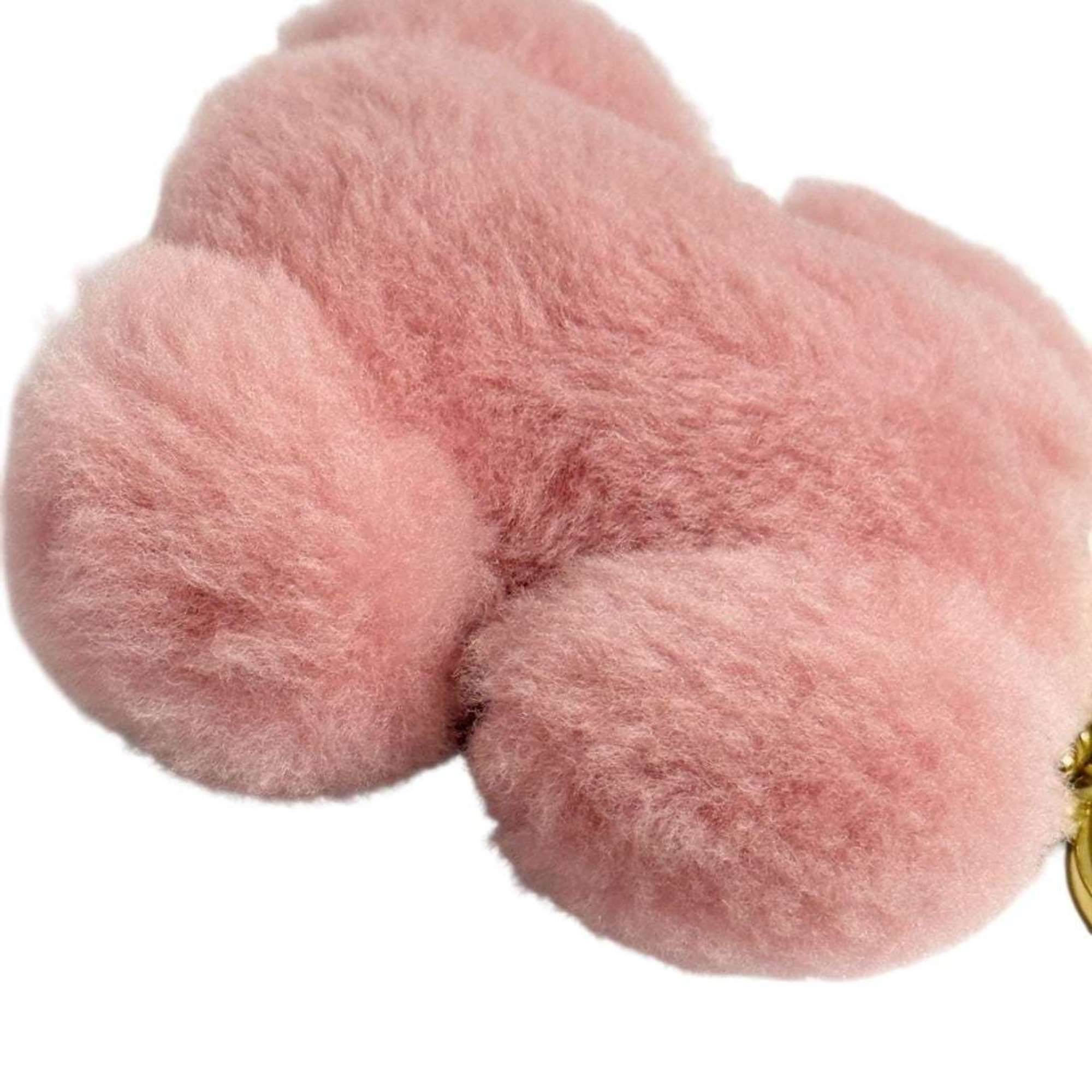 Celine Women's Triomphe Pom-Pom Bag Charm in Pink