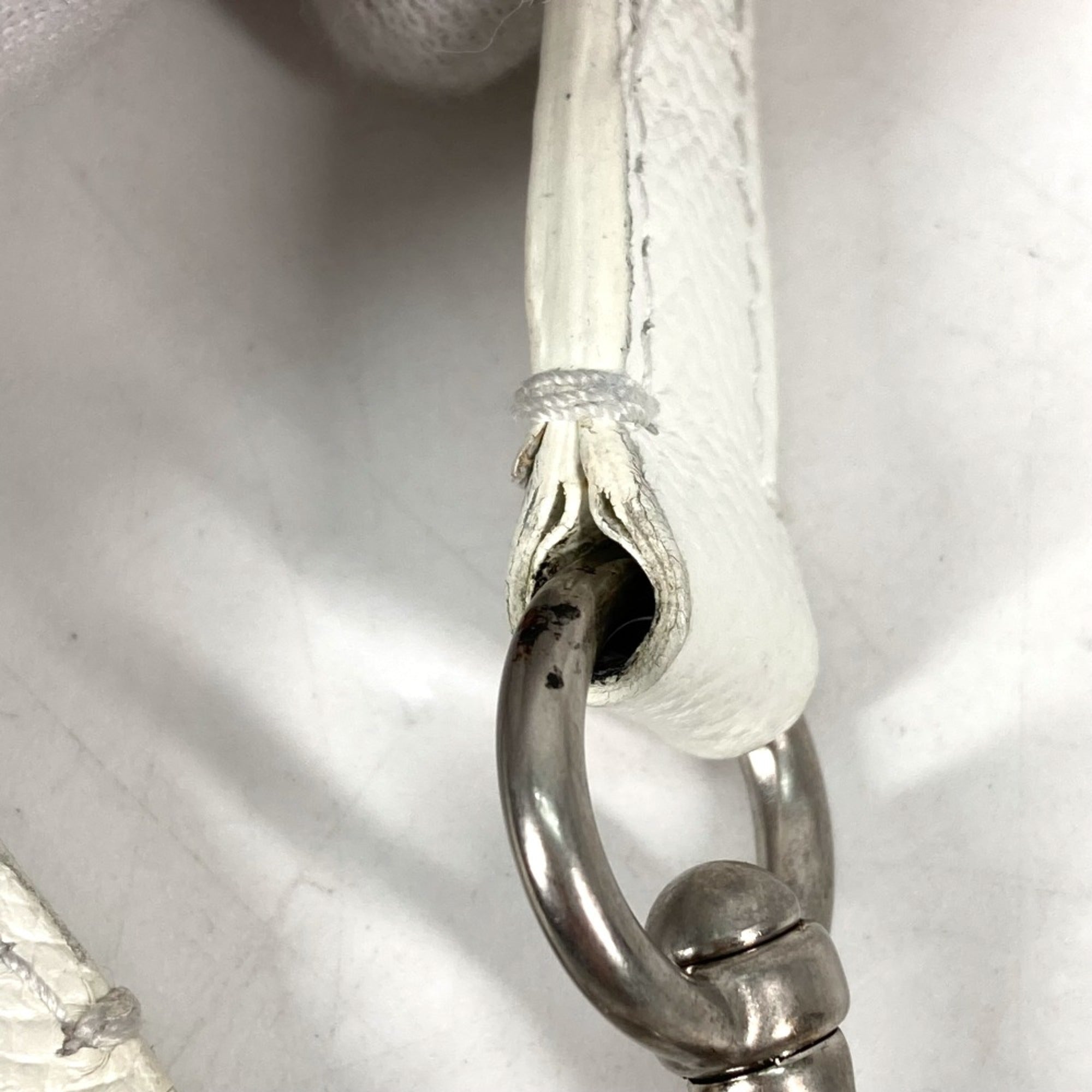 Balenciaga 596159 logo 2WAY Hand Bag Tote Bag Crossbody Shoulder Bag White Black — Like New