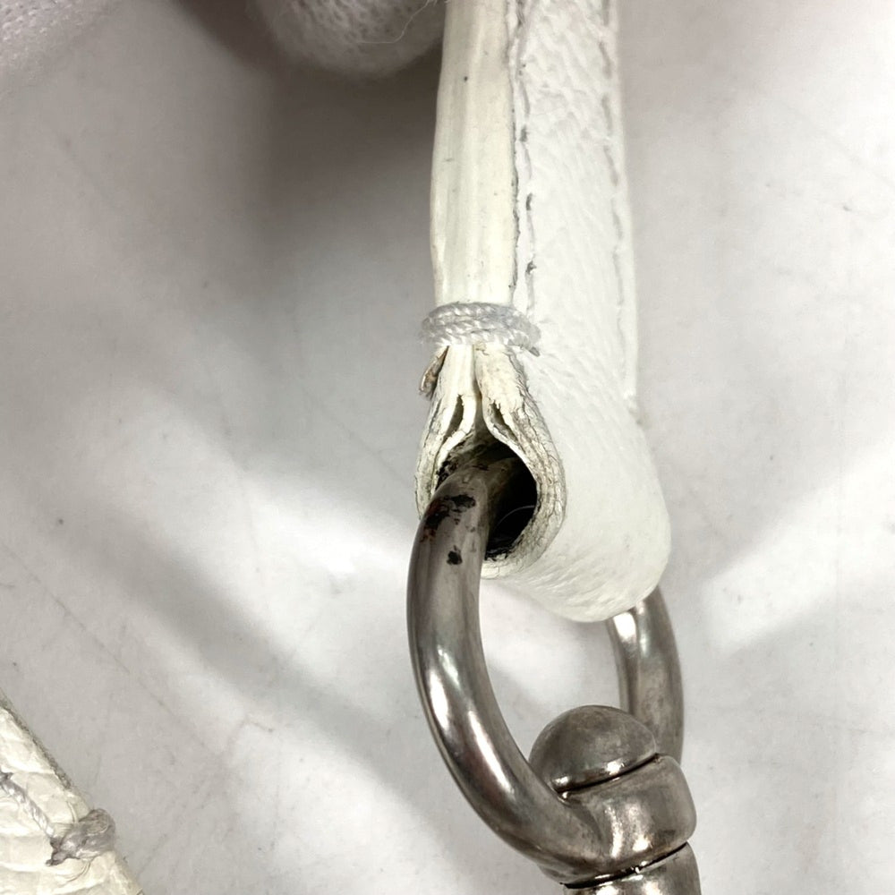 Balenciaga 596159 logo 2WAY Hand Bag Tote Bag Crossbody Shoulder Bag White Black — Like New