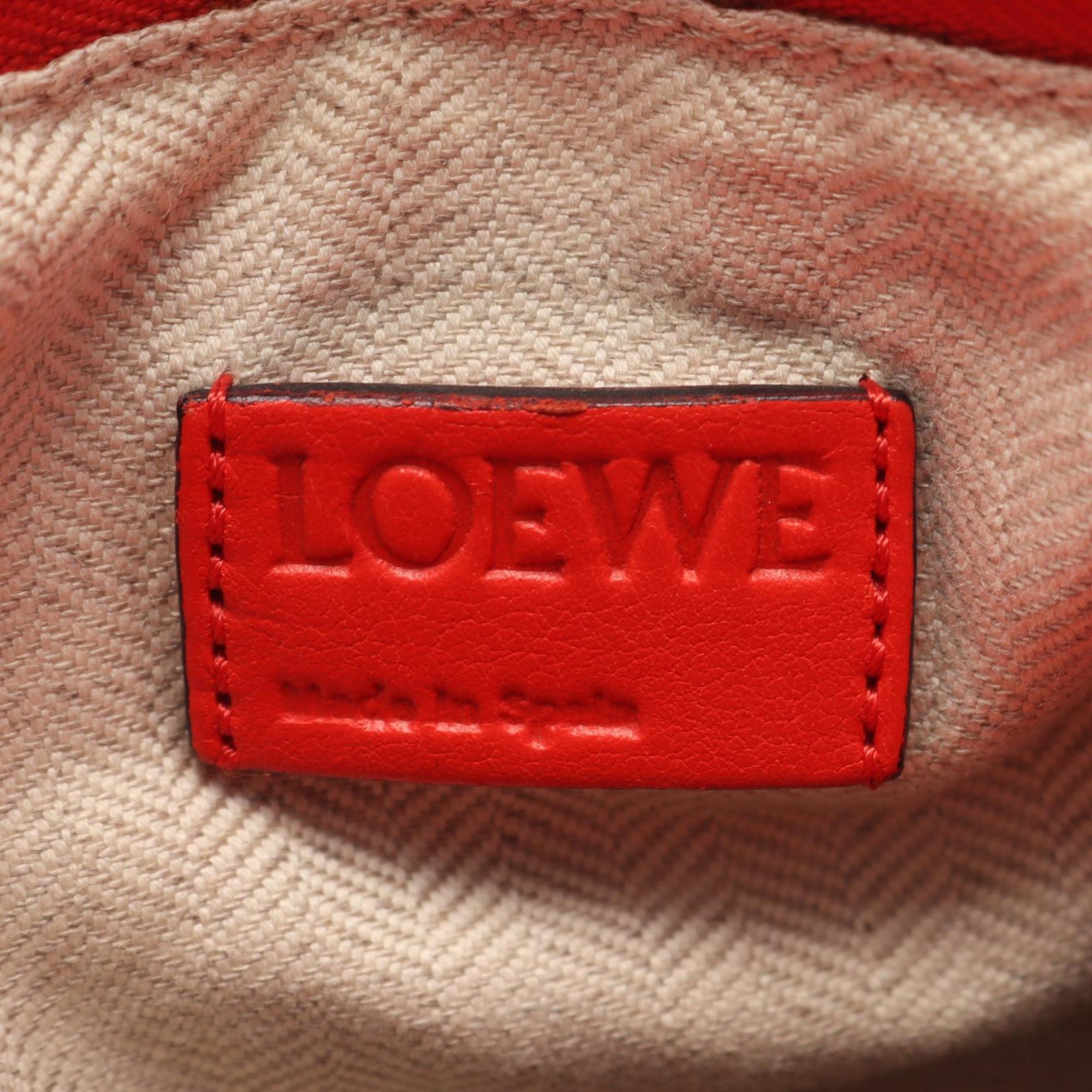 LOEWE Puzzle Bag Medium Handbag Leather Women's Red