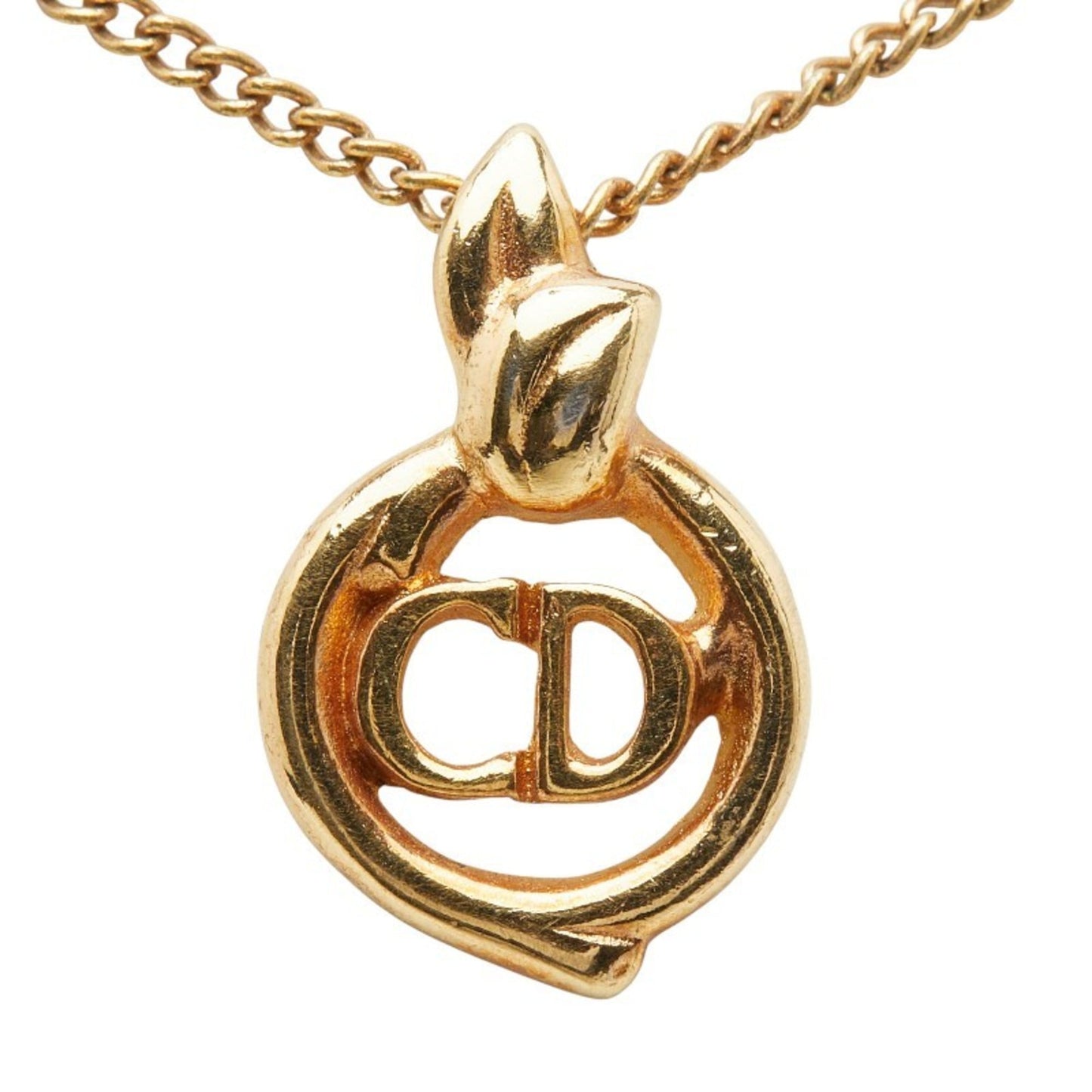 Christian Dior Dior CD logo pendant necklace, plated, for women.