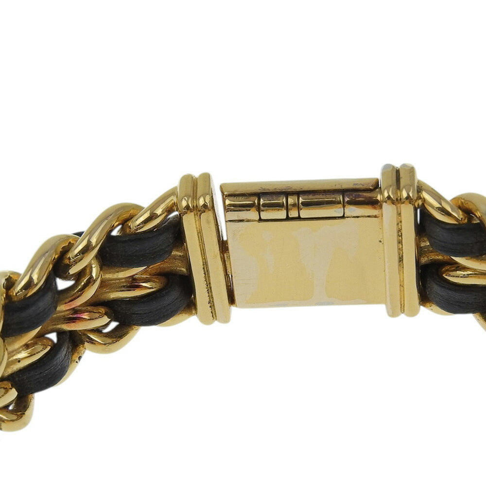 CHANEL Premiere S Watch H0001, Gold-Plated Leather Quartz Movement, Analog Display, Black Dial, Women's — Good