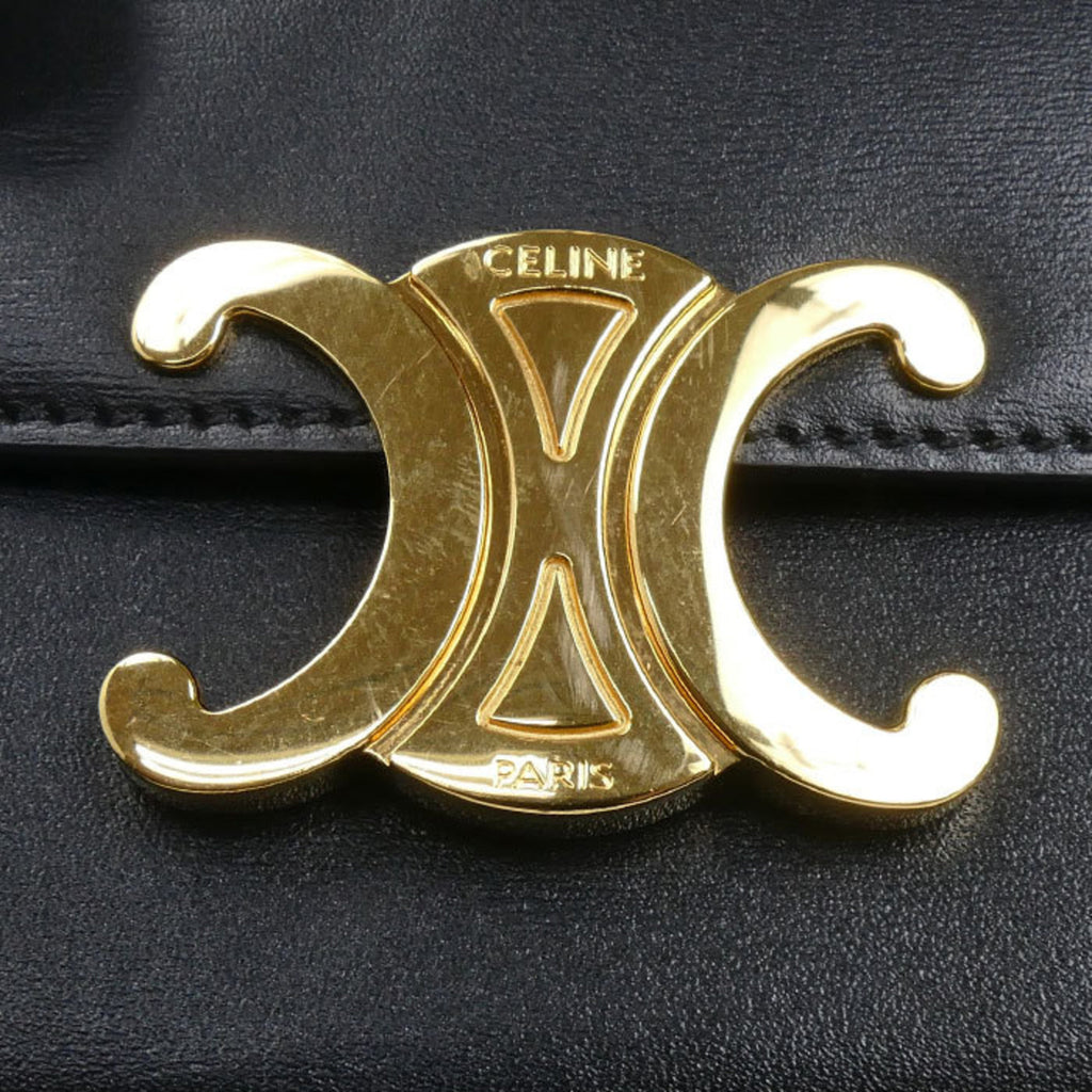 CELINE Triomphe Mini Claude Shoulder Bag, Black, 10I513DPV.38NO, Women's