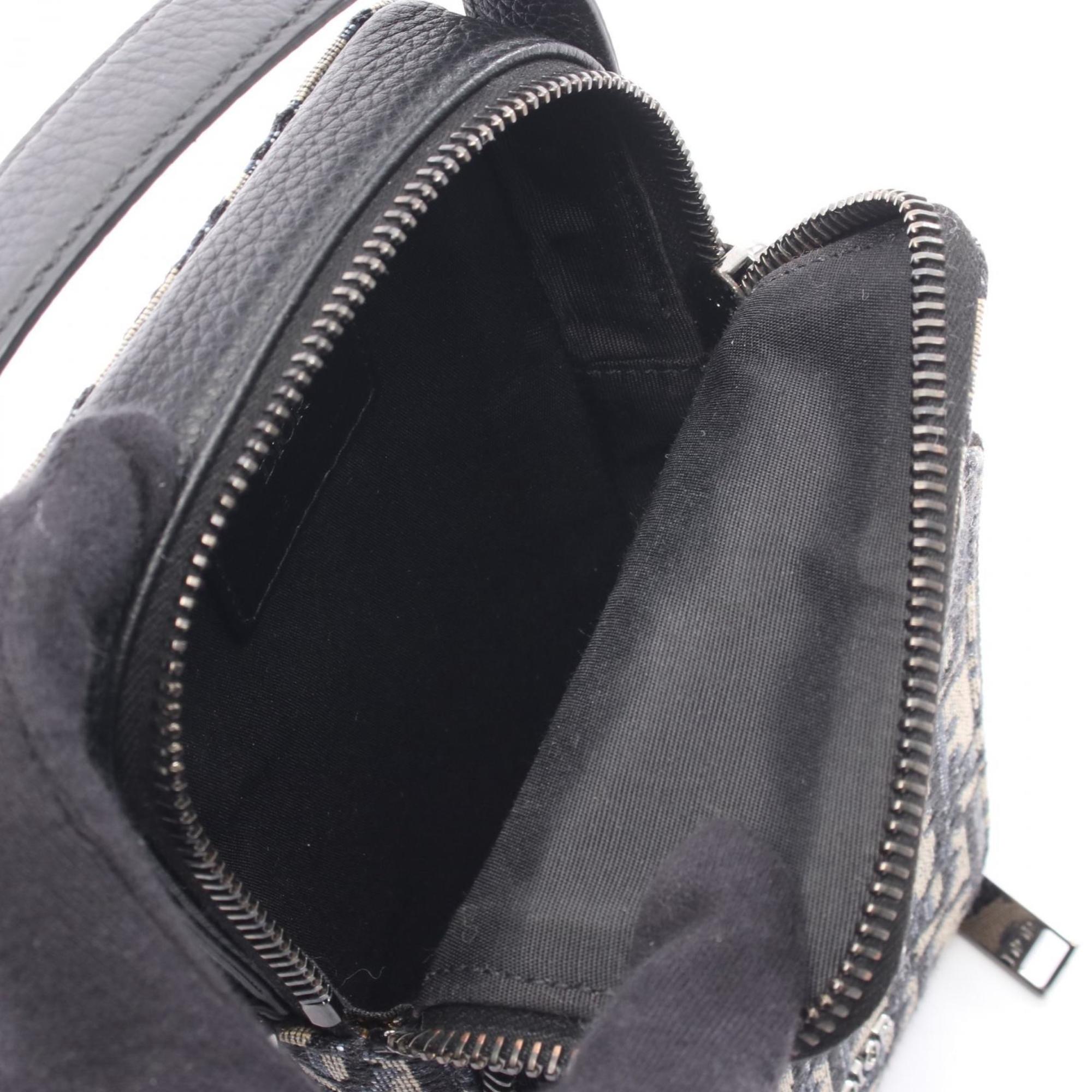 Christian Dior Dior RIDER Micro Oblique Handbag, Canvas and Leather, Men's, Navy Beige