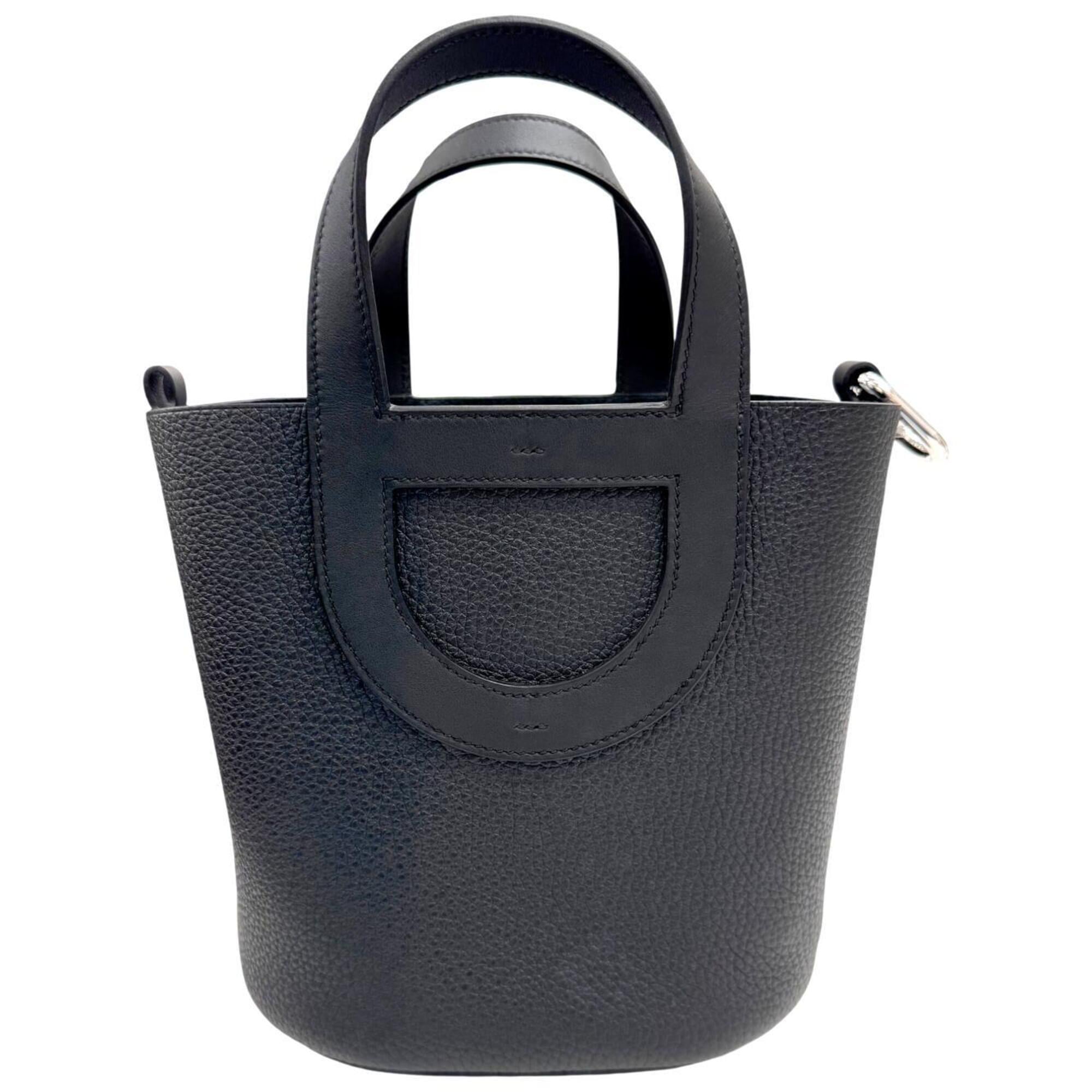 HERMES In the Loop 18 Taurillon Clemence Black G Stamp 2026 Women's Handbag — New - Store Return