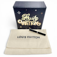 LOUIS VUITTON M00913 LV AWARD Tie Bar/Tie Clip, Black/Silver, Made in Italy, Men's, Comes with Box and Dust Bag, Business Use, Highly Recommended ◎ — Like New