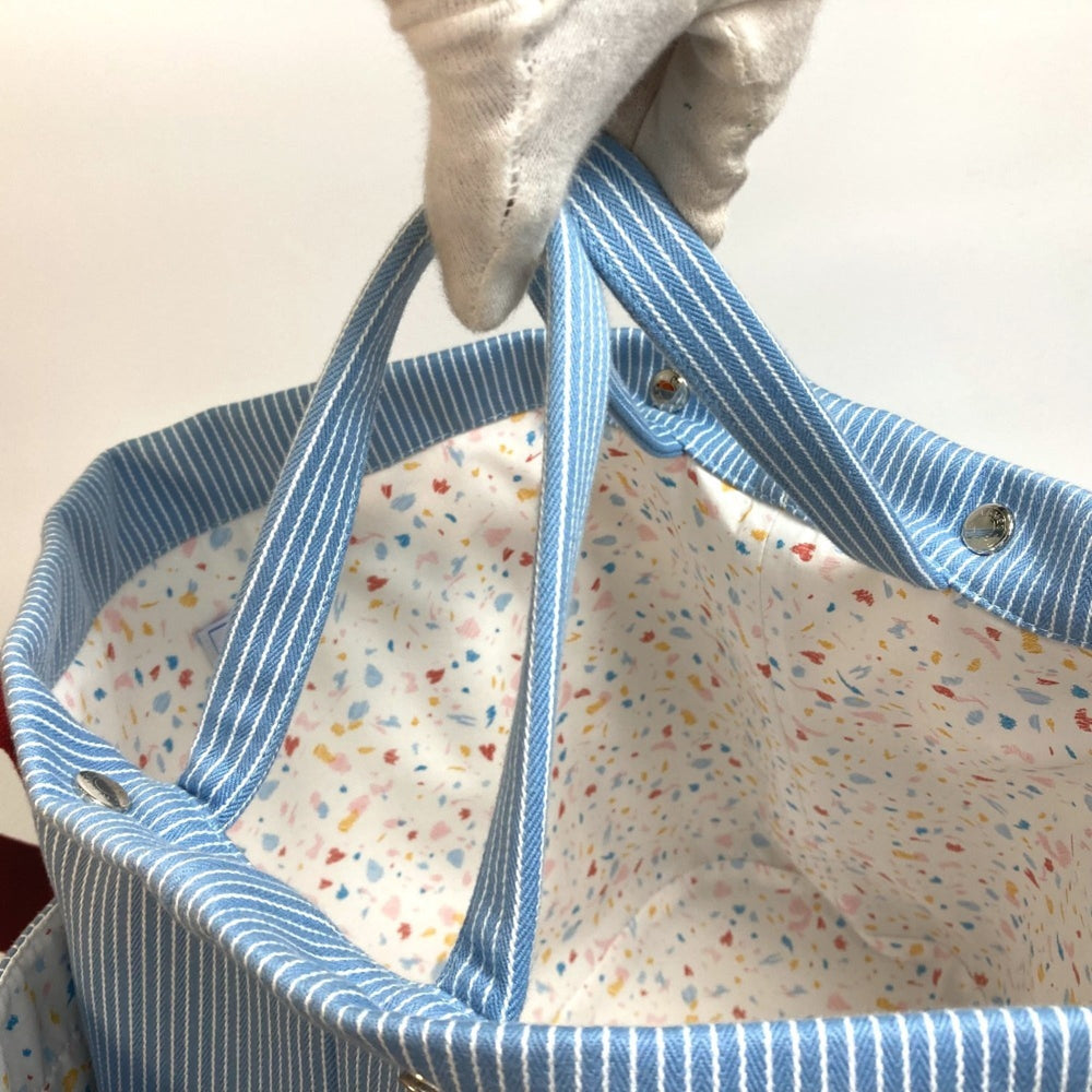 HERMES Hermes Panda Passpass Mother's Bag in Tote Canvas Women's Blue x Red — Like New