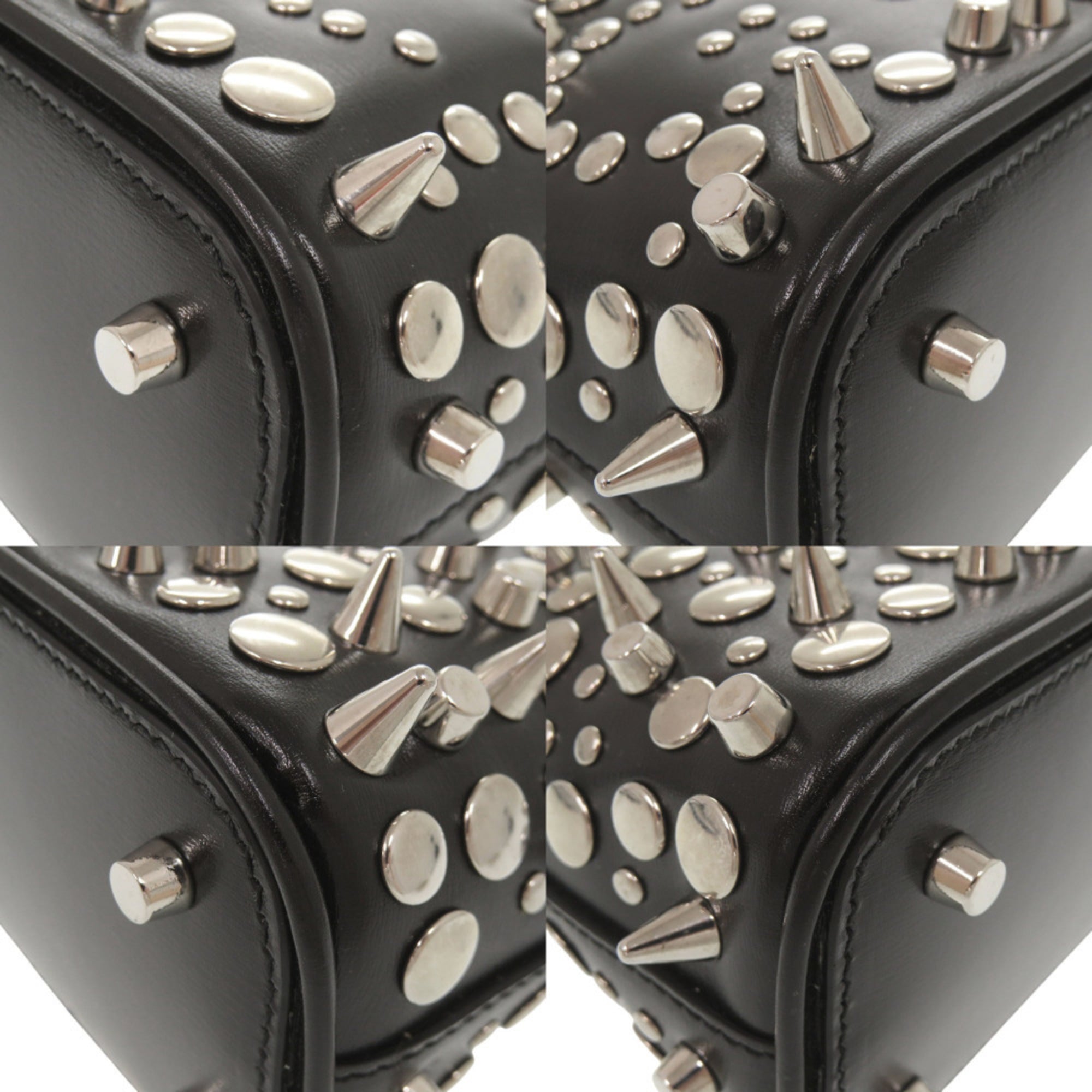 Gucci Diana Bamboo Studs 715775 Leather Black 2-Way Handbag Shoulder Bag 1103GUCCI — Like New