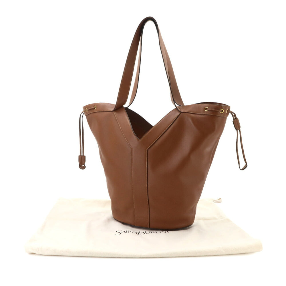 Saint Laurent Y Hobo Tote Handbag, Leather, Brown, 833160 Bag — New - Store Return