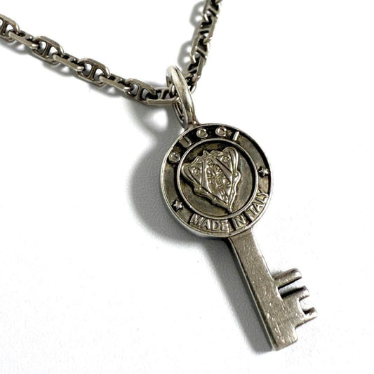 Gucci Men's Women's Crest Key Pendant Necklace 925