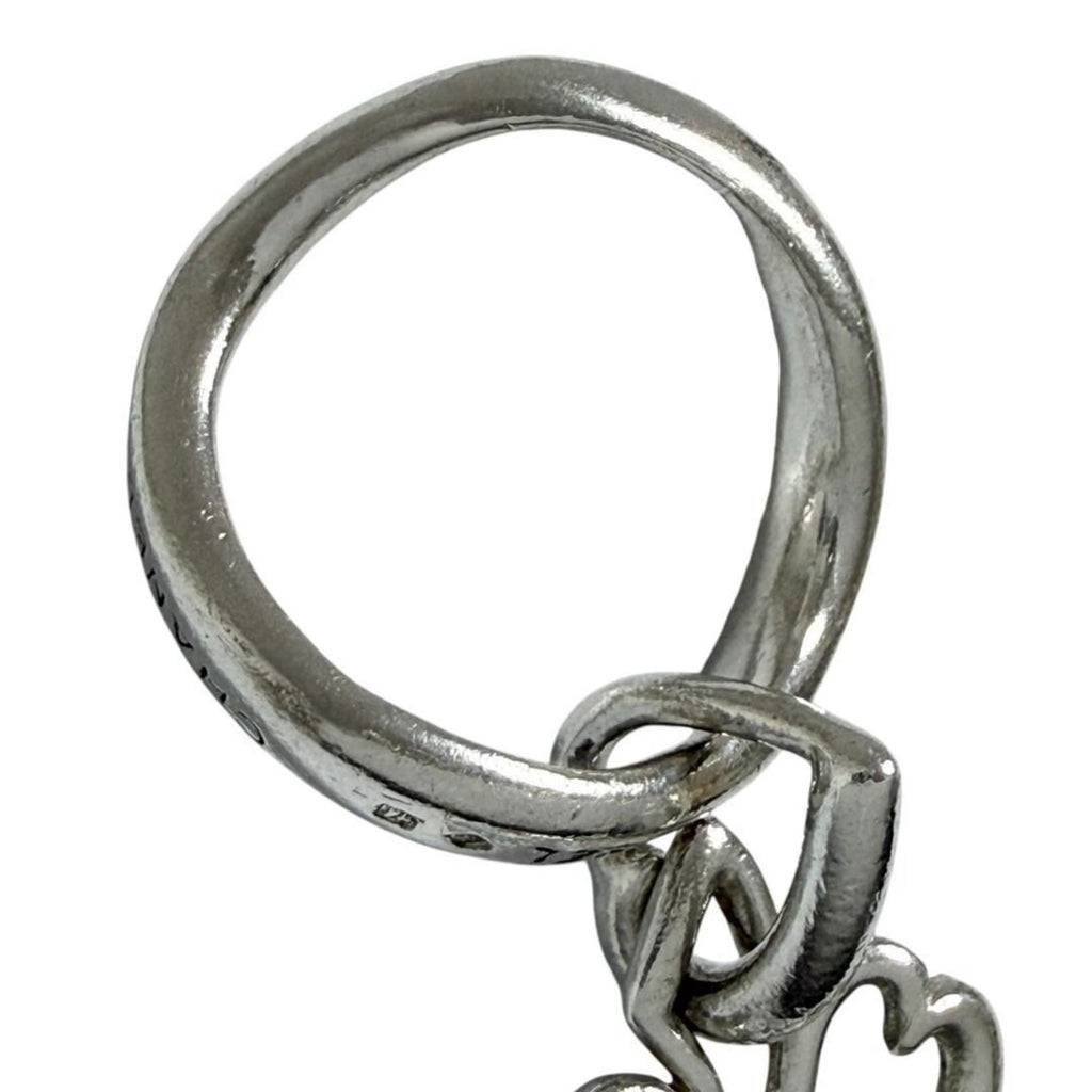 Chanel Women's Silver 925 Ring, Size 12, Clover