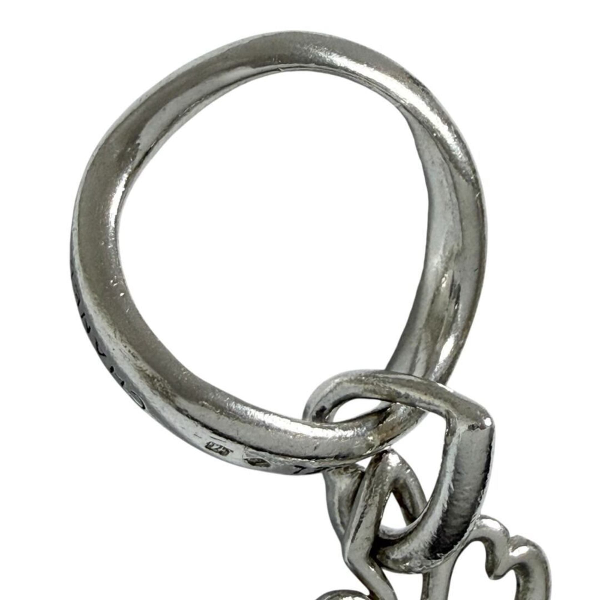 Chanel Women's Silver 925 Ring, Size 12, Clover