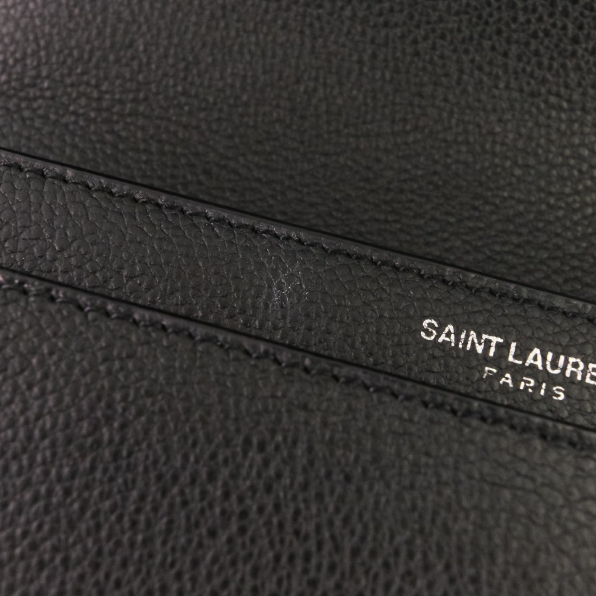 Yves Saint Laurent SAINT LAURENT PARIS Sunset Cassandra Flap Leather Shoulder Bag in Black for Women — Like New