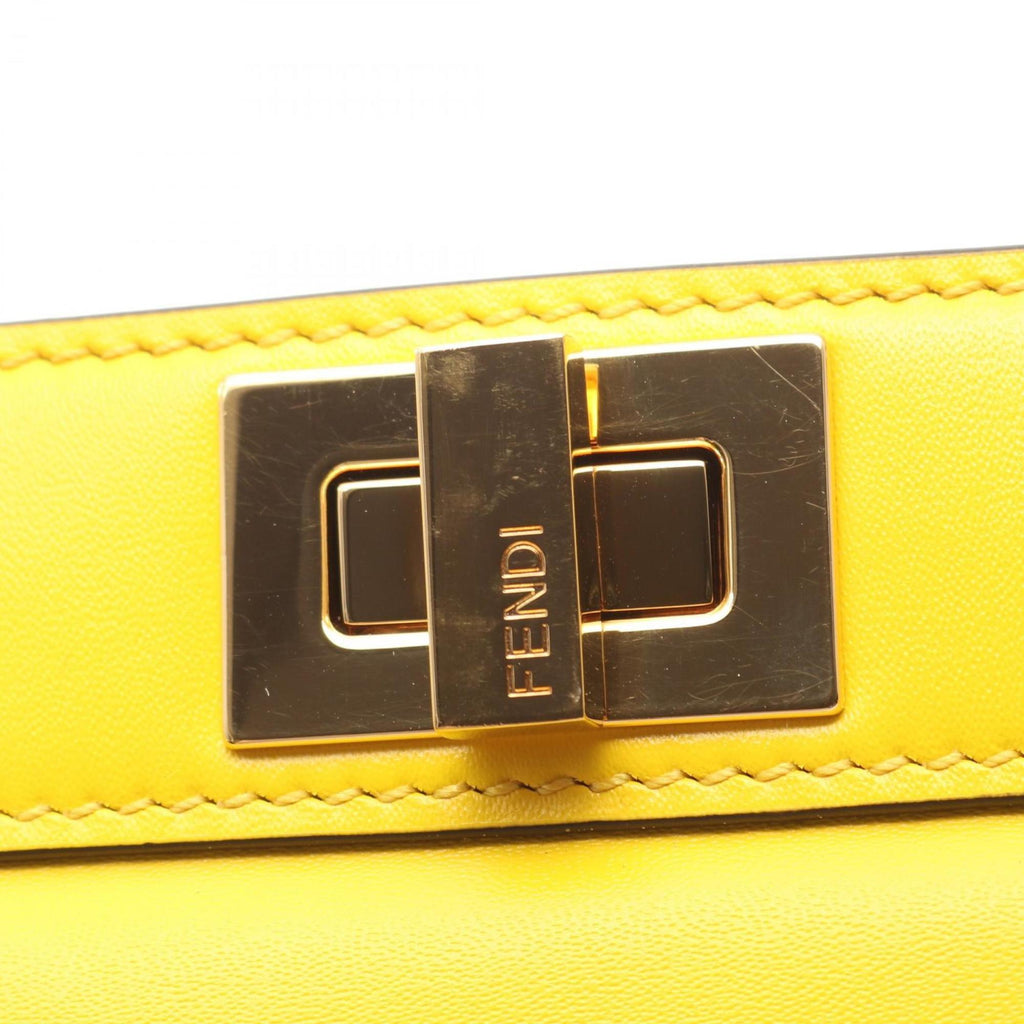 Fendi Peekaboo Isee East West Handbag, Leather, Women's, Yellow, 8BN323