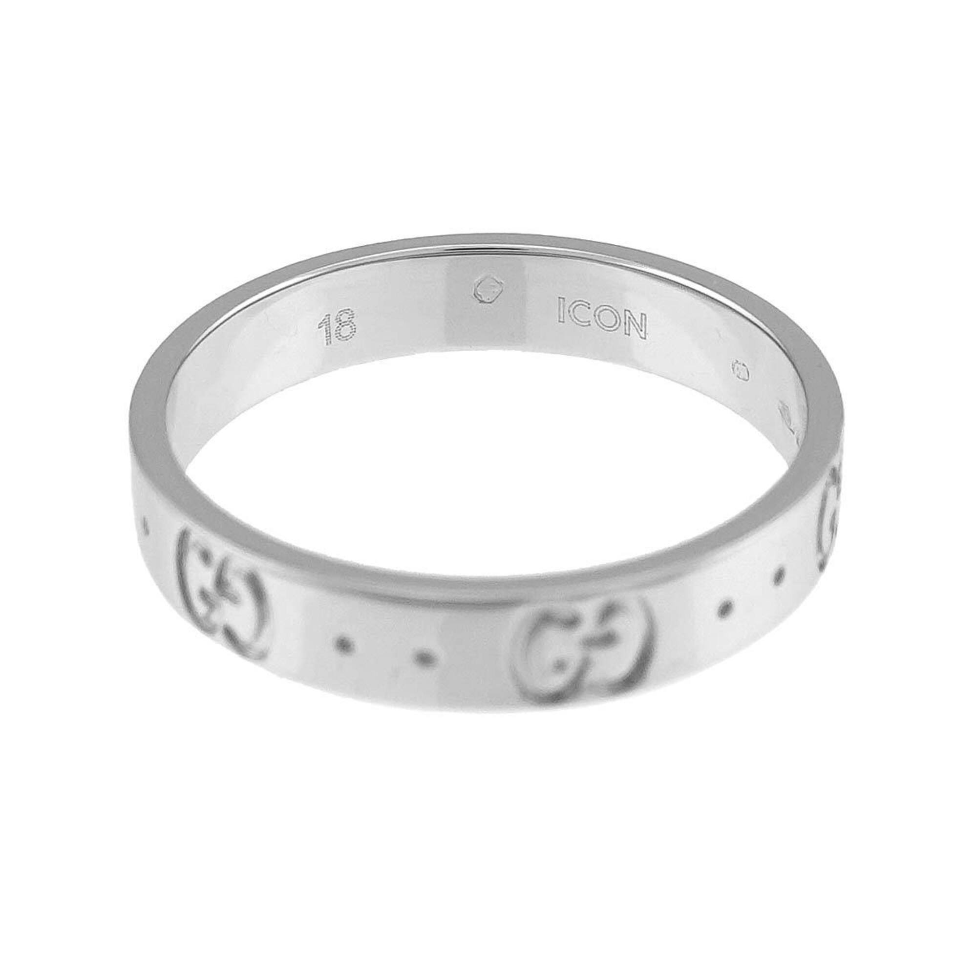 Gucci Icon Ring #18, 18K WG (White Gold 750) — Like New