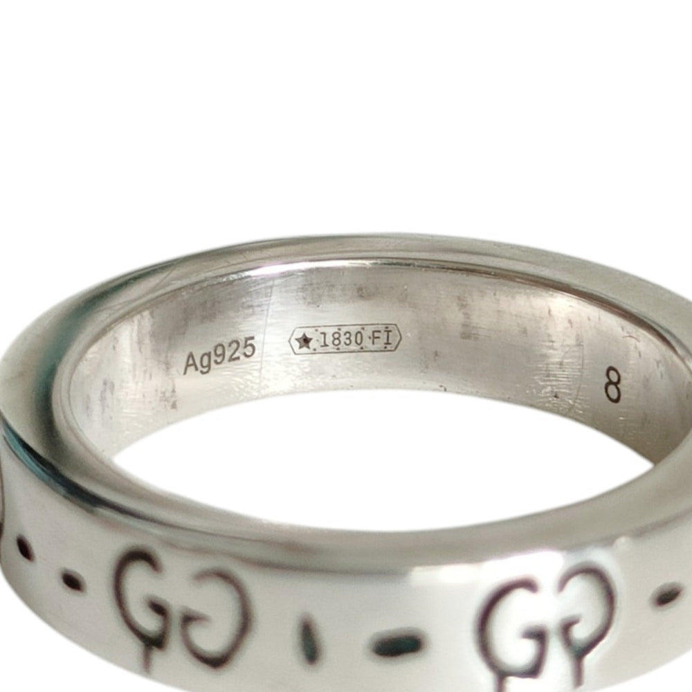GUCCI 925 Ghost Skull Ring, Silver, Men's and Women's Accessory — Like New