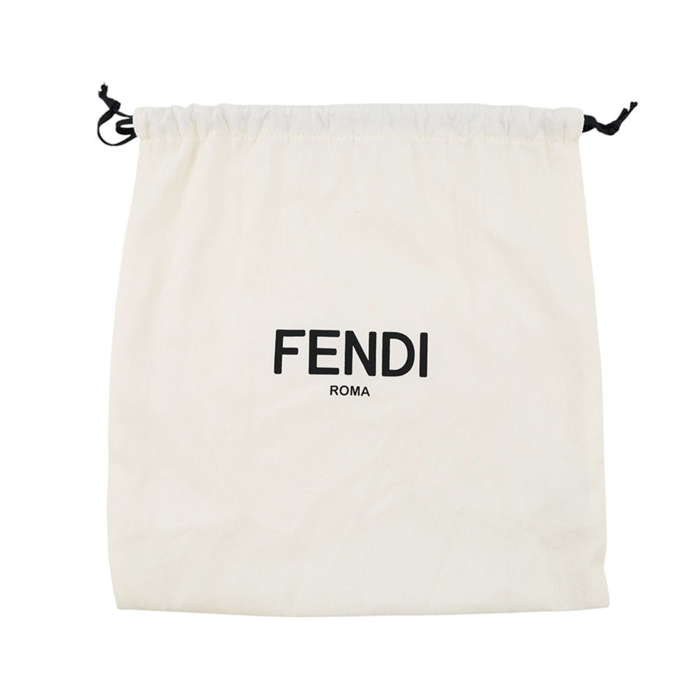 Fendi Roll FF Jacquard Mini Canvas Leather Handbag 8BS096 2-way Shoulder Bag FENDI — Like New